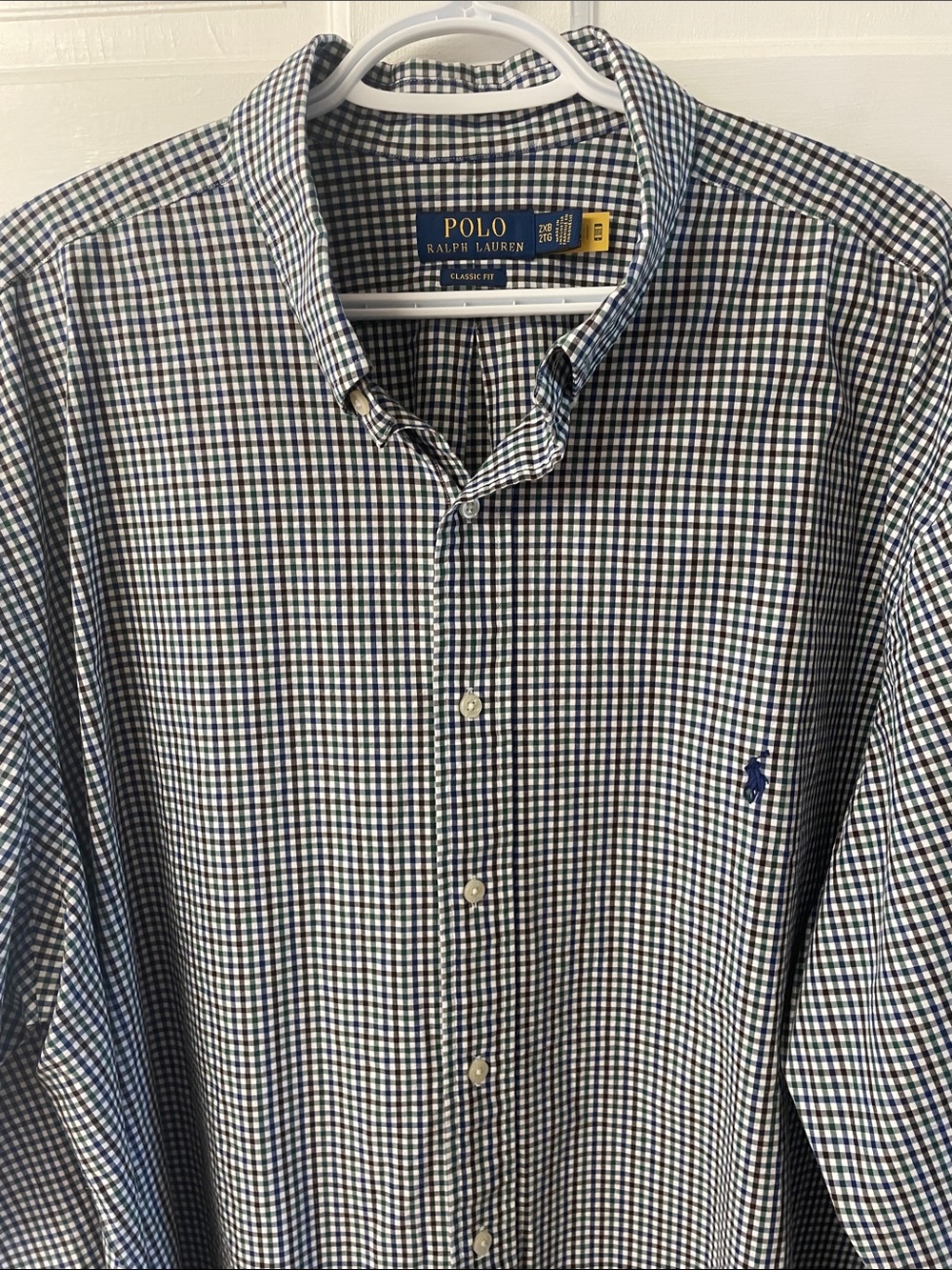 Polo by Ralph Lauren plaid button down long sleeve dress shirt men’s size 2XL